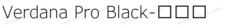 Verdana Pro Black字体转换